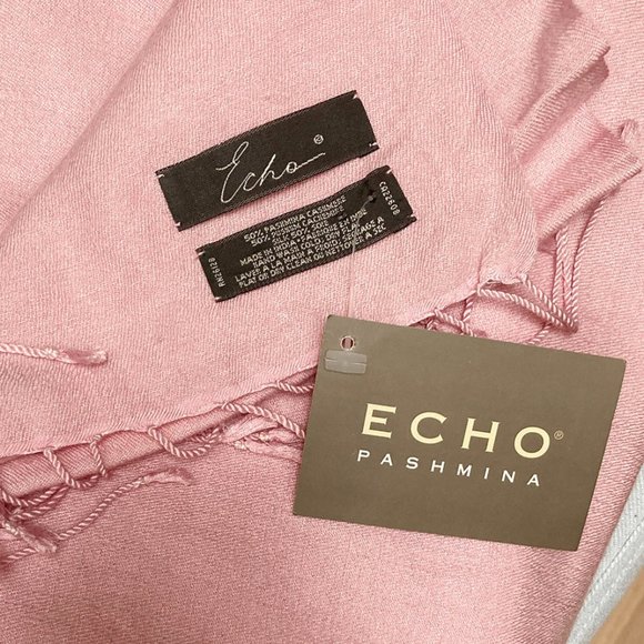 Echo Pink Pashmina 50% Cashmere, 50% Silk Never Worn Condition - Picture 5 of 5